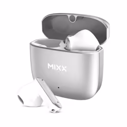 Mixx Audio Mixx Streambuds Custom 2, Sans fil, Appels/Musique/Sport/Au quotidien, Casque, Argent, Blanc