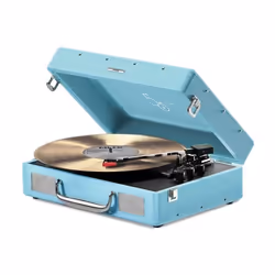 Platine vinyle - MIXX - Revival 55 - Enceintes stéréo intégrées - 3 vitesses - Bluetooth - Sortie RCA - Bleu
