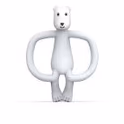 Idéal pour apaiser les gencives douloureuses, Matchstick Monkey Teddy Tiger est un adorable anneau de dentition conçu pour êt ...