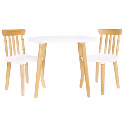 Le Toy Van Table & Chairs, Chaise, Blanc, Bois, Forme arrondie, Bois, 50 kg, 3 an(s)