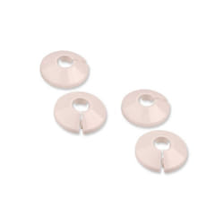 Wirquin - 2pcs 2x Blanc pvc Radiateur 28mm Couvre Tuyau Collier Rose Trou Caché