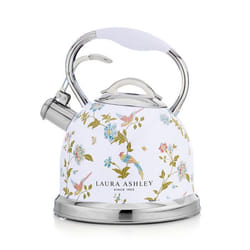 Bouilloire à sifflet - Laura Ashley - Elveden Blanc - Capacité 25L - Acier inoxydable - Poignée froide