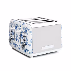 Grille-pain 4 tranches - Laura Ashley - China Rose - Acier inoxydable - 7 niveaux - Auto-centrant