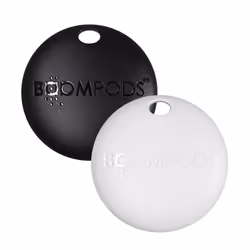 Boompods BOOMTAG, Article, Recherche, Noir, Blanc, Plastique recyclé, IPX5, 8760 h