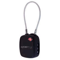 Sécurité renforcée avec certification TSA Le cadenas à bagage Boompods noir intègre un code certifié TSA, garantissant une sé ...