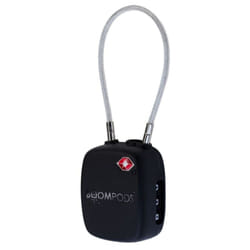 Boompods - Cadenas à bagage à code certifié tsa avec balise connectée intégrée Noir