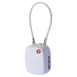 Boompods - Cadenas à bagage à code certifié tsa avec balise connectée intégrée Blanc