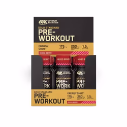 Optimum Nutrition - Pre-workout en shot - Gold Standard Pre-Workout Shot - Mixed Berry Pack de 12