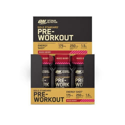 Optimum Nutrition - Pre-workout en shot - Gold Standard Pre-Workout Shot - Mixed Berry Pack de 12