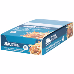 Barre protéinée fo 10x60g Cacahuètes et caramel salé Optimum Nutrition Proteine