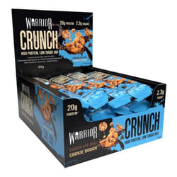 Barres protéinées Warrior - Warrior Crunch Bar - Chocolate Chip Cookie Dough Boite de 12