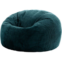 Icon - Pouf Classique en Velours Côtelé Kingston, Fauteuil Pouf pour Adultes, 85cm x 50cm, Vert Sarcelle, oeko-tex