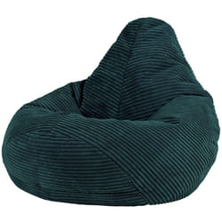 Icon - Pouf Fauteuil Velours Côtelé pour Enfants Dalton, Pouf de Chambre, Vert Sarcelle, oeko-tex