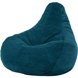 Icon - Pouf Fauteuil en Velours Côtelé Dalton, Poufs de Salon pour Adultes, Vert Sarcelle, oeko-tex
