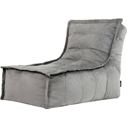 Icon - Pouf Chaise Longue en Velours Dolce, Pouf Fauteuil de Salon xxl, Gris Anthracite