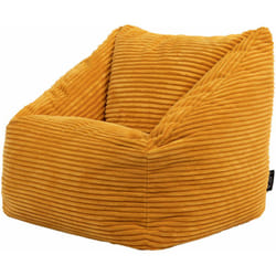 Icon - Pouf Fauteuil Enfant en Velours Côtelé Morgan, Poufs de Chambre, Salon, Jaune Ocre, oeko-tex