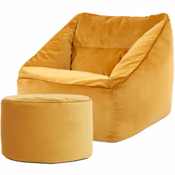 Découvrez le mariage du luxe et du confort avec notre ensemble pouf fauteuil et repose-pieds rond Natalia. Profitez d'un conf ...