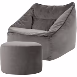 Découvrez le mariage du luxe et du confort avec notre ensemble pouf fauteuil et repose-pieds rond Natalia. Profitez d'un conf ...