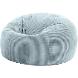 Icon - Pouf Classique en Velours Côtelé Kingston, Fauteuil Pouf pour Adultes, 85cm x 50cm, Bleu Glacé, oeko-tex