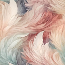 Papier peint - MURIVA - Plumes Multi - Floral et végétal - Brillant - Intérieur