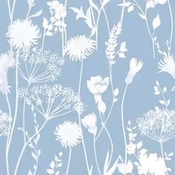 Papier Peint - MURIVA - Catherine Lansfield - Floral Reine des prés - 10 m x 53 cm - Lavable