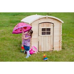 Maisonnette en Bois pour enfant - TIMBELA - H145 x 105 x 130 cm - sans plancher