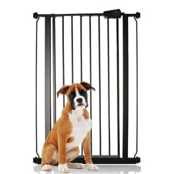 Safetots Barrière Extra Haute Premium pour Chien 75cm - 83cm Extra haute de 104cm Couleur Noir Mat