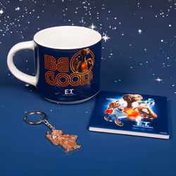 Fizz Creations E.T. Mug, Coaster &amp; Keyring Set, Unique, 0,43 L, Bleu, Blanc, Vitrocéramique, Mug, Universel