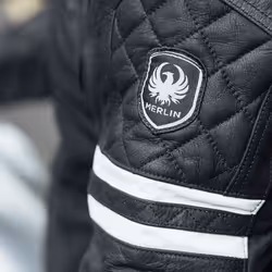 Merlin Hixon II D3O Veste en cuir de moto, noir, taille S pour Hommes