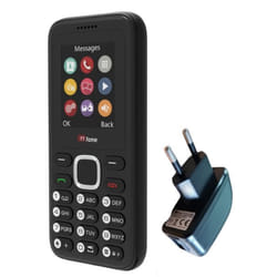 TTfone TT150 Mobile débloqué de base avec fonction double SIM (Noir avec Chargeur)