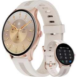 HUAKUA Montre Connectée Homme Repondre Appel Smartwatch Ronde 138 Pouces Podometre Cardiofréquencemètre Oxymetre Montre Sport Ét