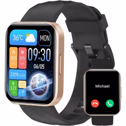 RUIMEN Montre Connectée Homme Femme Smartwatch Appel Bluetooth Montre Sport Podometre Cardiofrequencemetre Oxymetre Multispor ...