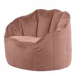 Pouf Fauteuil en Velours Sirena - ICON - Rose - 1 personne - Tissu - Classique - Intemporel