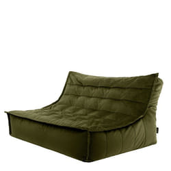 Pouf canapé de sol en velours vert de la marque ICON modèle KOTA - 140cm x 100cm
