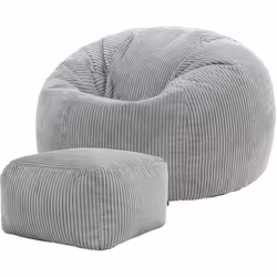 Description générale Le pouf classique et son repose-pieds en velours côtelé Kingston est un meuble confortable et tendance, ...