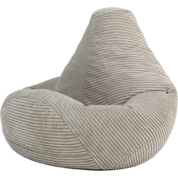 Icon - Pouf Fauteuil Velours Côtelé pour Enfants Dalton, Pouf de Chambre, Beige Galet, oeko-tex