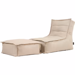 Profitez d'un moment de détente ultime à l'intérieur comme à l'extérieur avec notre ensemble pouf méridienne et repose-pieds, ...