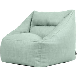 Icon - Pouf fauteuil d'intérieur et d'extérieur en tissu tissé, large pouf, salon et jardin Oeko-Tex®, vert sauge