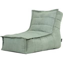 Pouf méridienne d'intérieur et d'extérieur Dolce, grand Pouf Fauteuil xxl, Vert sauge, oeko-tex - Icon