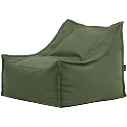 icon Pouf fauteuil d'extérieur en oléfine toutes saisons, pouf de jardin large et imperméable, vert kaki, Oeko-Tex®