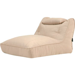 icon Pouf chauffeuse d'extérieur en oléfine toutes saisons, pouf de jardin large et imperméable, beige, Oeko-Tex®