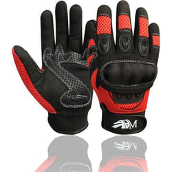 ADM Gants Moto Homme Homologués CE Été Mi-saison Gants Moto Scooter Antidérapant Respirant Rouge Taille S M L XL XXL
