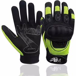 ADM Gants Moto Homme Homologués CE Été Mi-saison Gants Moto Scooter Antidérapant Respirant Fluorescent Taille S M L XL XXL