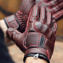 Merlin Glory D3O Heritage Gants de moto, rouge, taille XL pour Hommes
