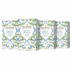 Pukka  Infusion Bio Digestion Délicieuse  Infusion Biologique et Ayurvédique Lot de 4x20 sachets