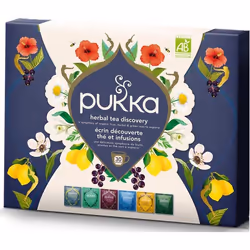 Pukka  Coffret Écrin Découverte Thés & Infusions Biologiques et Ayurvédiques Issus du Commerce Équitable 60 Sachets  30 sache ...
