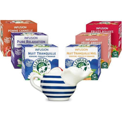 Éléphant Routine Bien-être & Fruités + 1 théière Eléphant offerte Lot de 6 x 20 sachets 120 Sachets