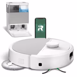 iRobot Roomba Plus 505 Combo Robot + AutoWash Dock, Sans sac, Blanc, Rond, 3 roue(s), Chargement, Purification, Brosse à roul ...