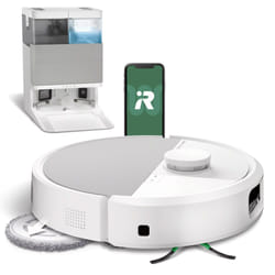 iRobot Roomba Plus 505 Combo Robot + AutoWash Dock Sans sac Blanc