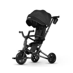 Tricycle - QPLAY - Nova Niello Noir - Pliable - 4-en-1 - Siège inclinable